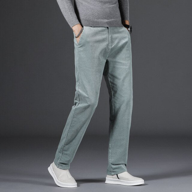 Ljusmode ™ | Manchestertygsbyxor med medelhög midja 👖
