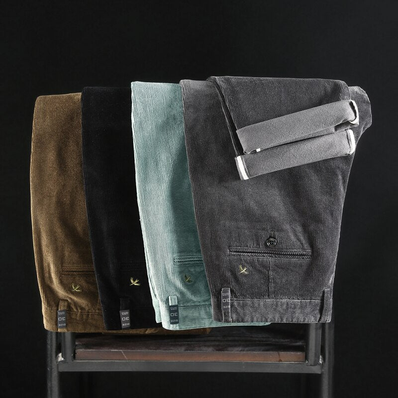 Ljusmode ™ | Manchestertygsbyxor med medelhög midja 👖