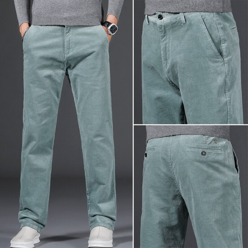 Ljusmode ™ | Manchestertygsbyxor med medelhög midja 👖