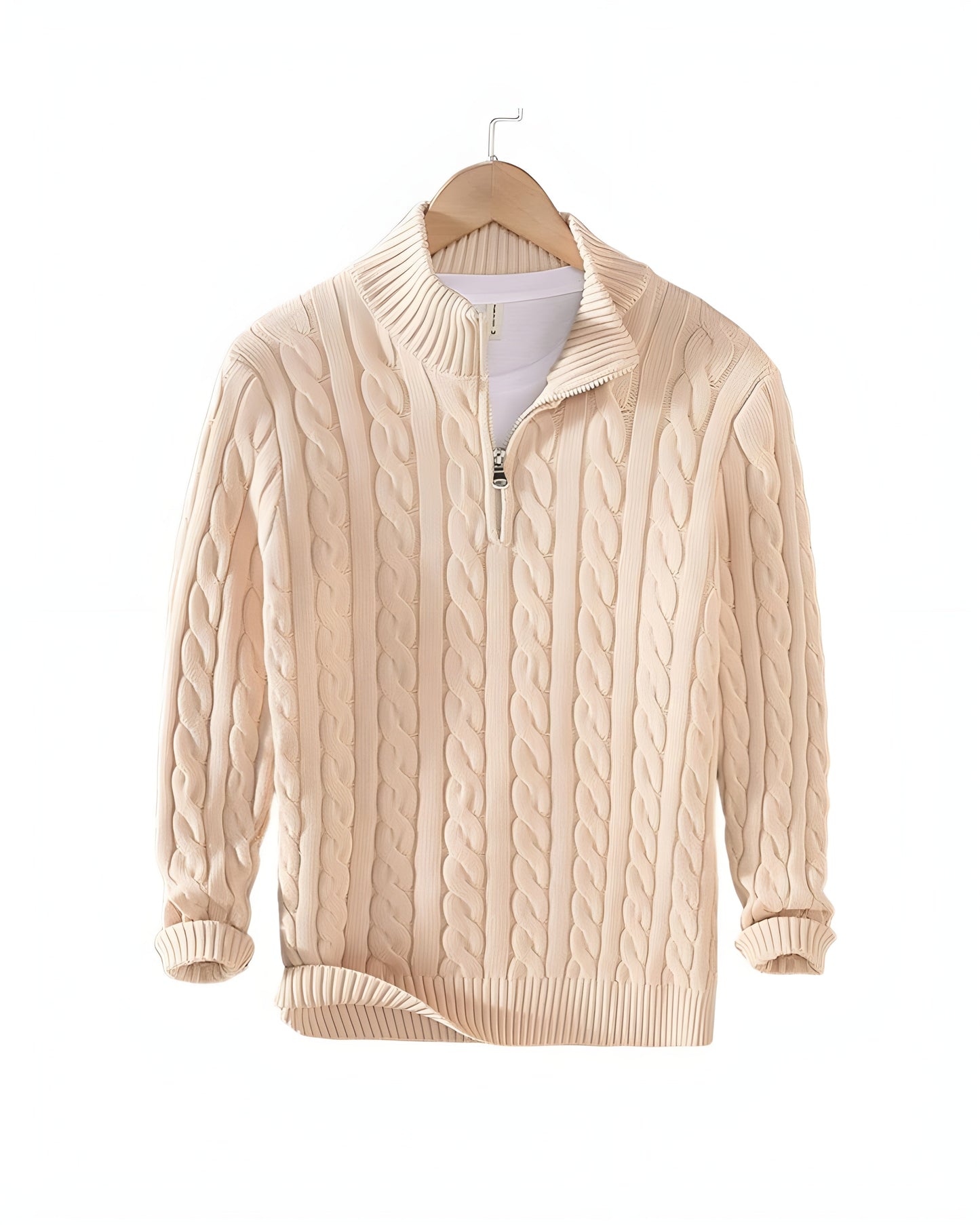 Ljusmode ™ | Stickad Half-Zip Tröja