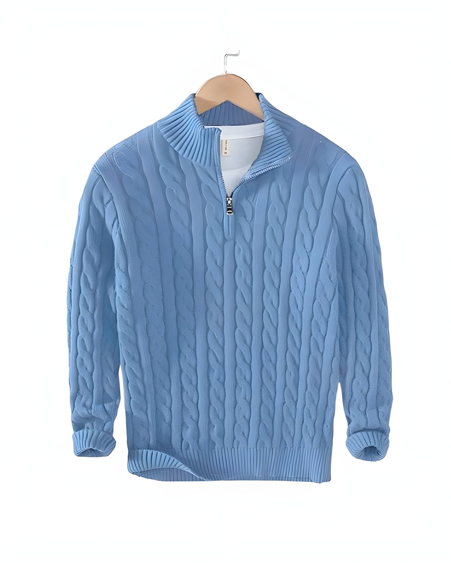 Ljusmode ™ | Stickad Half-Zip Tröja