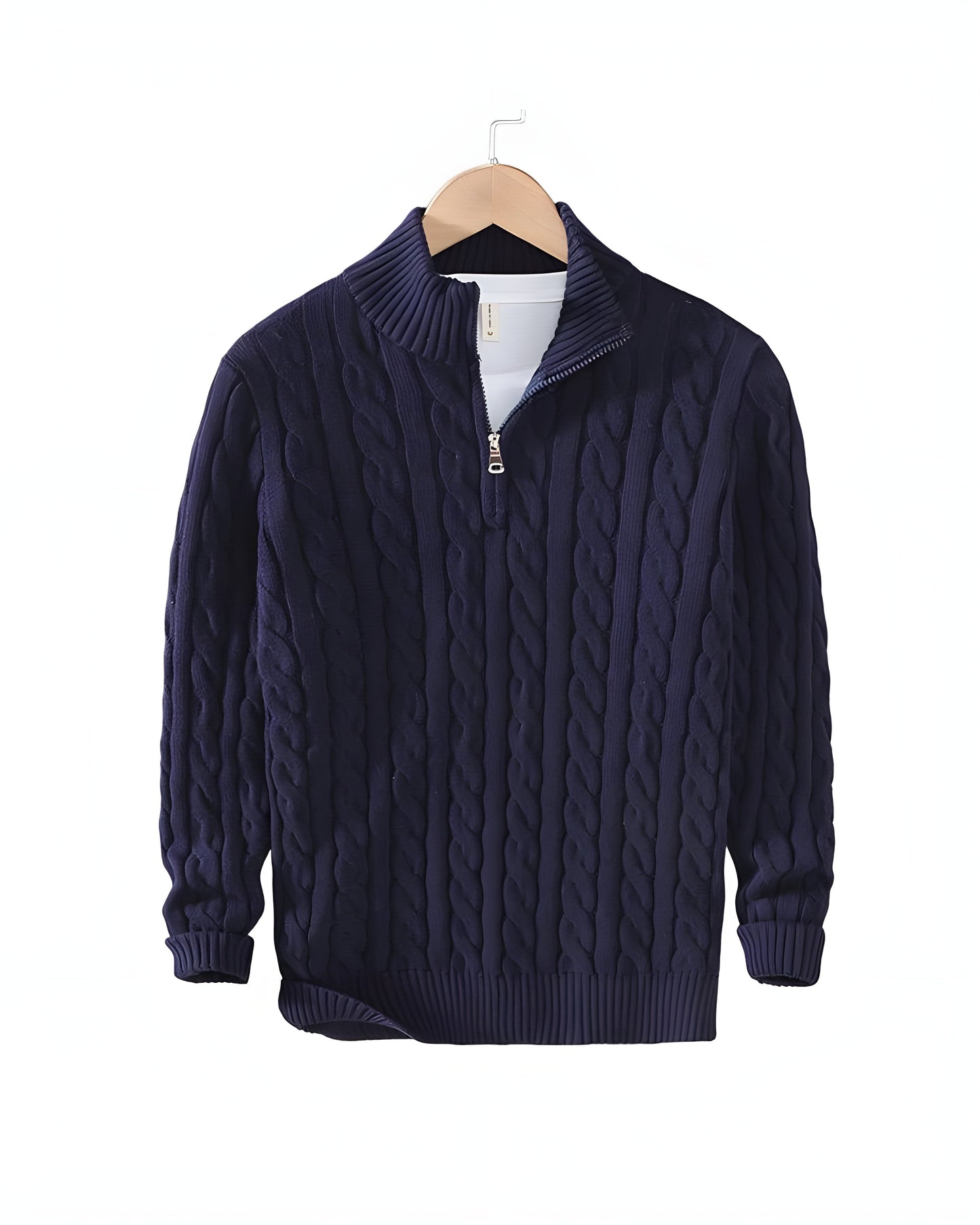 Ljusmode ™ | Stickad Half-Zip Tröja