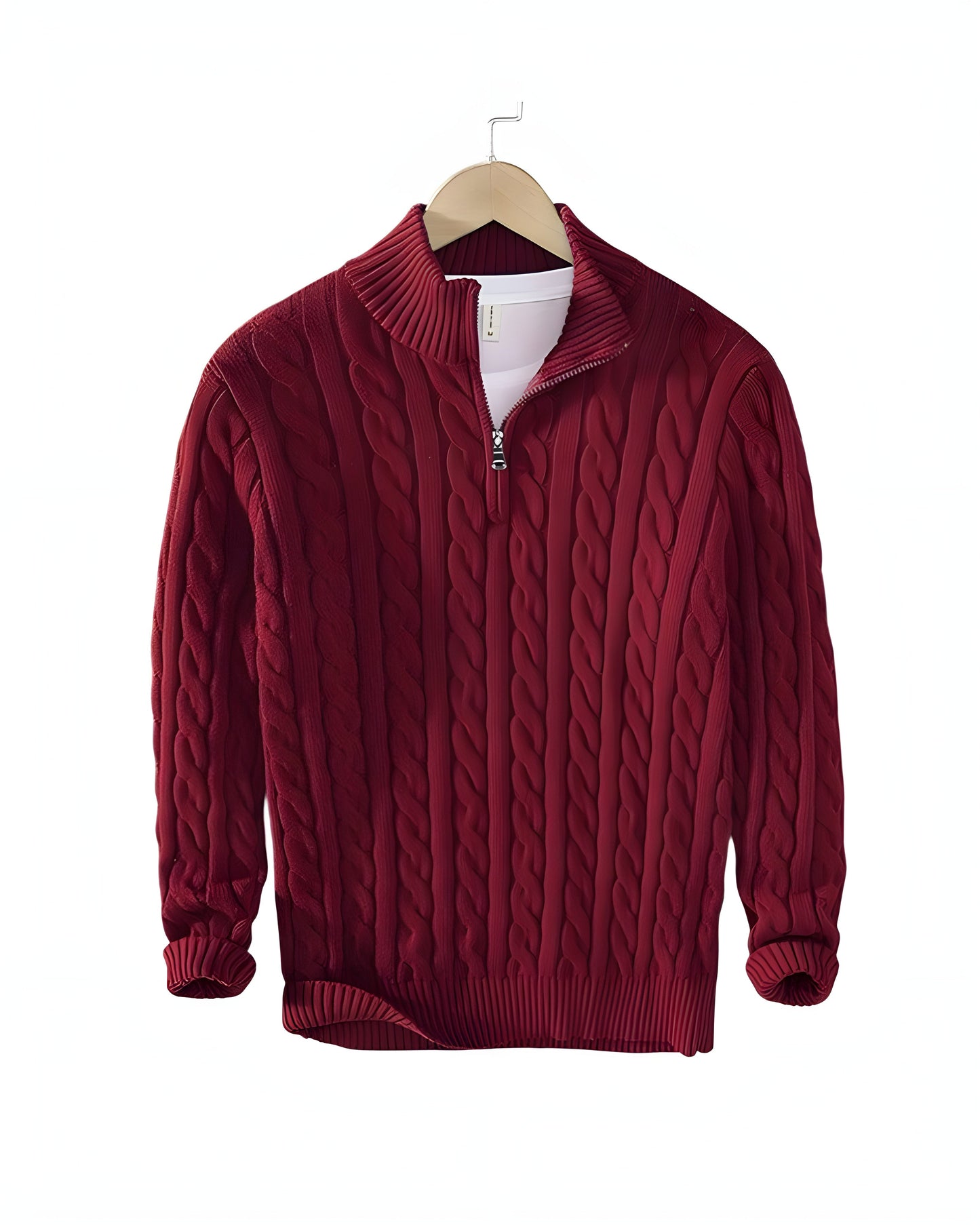 Ljusmode ™ | Stickad Half-Zip Tröja