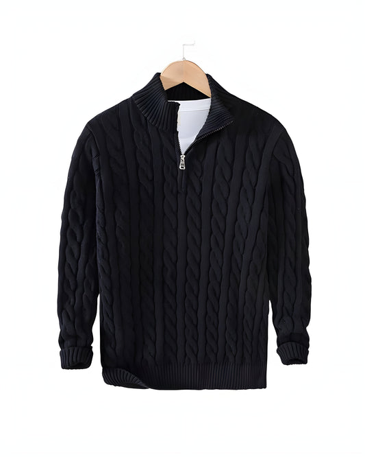 Ljusmode ™ | Stickad Half-Zip Tröja