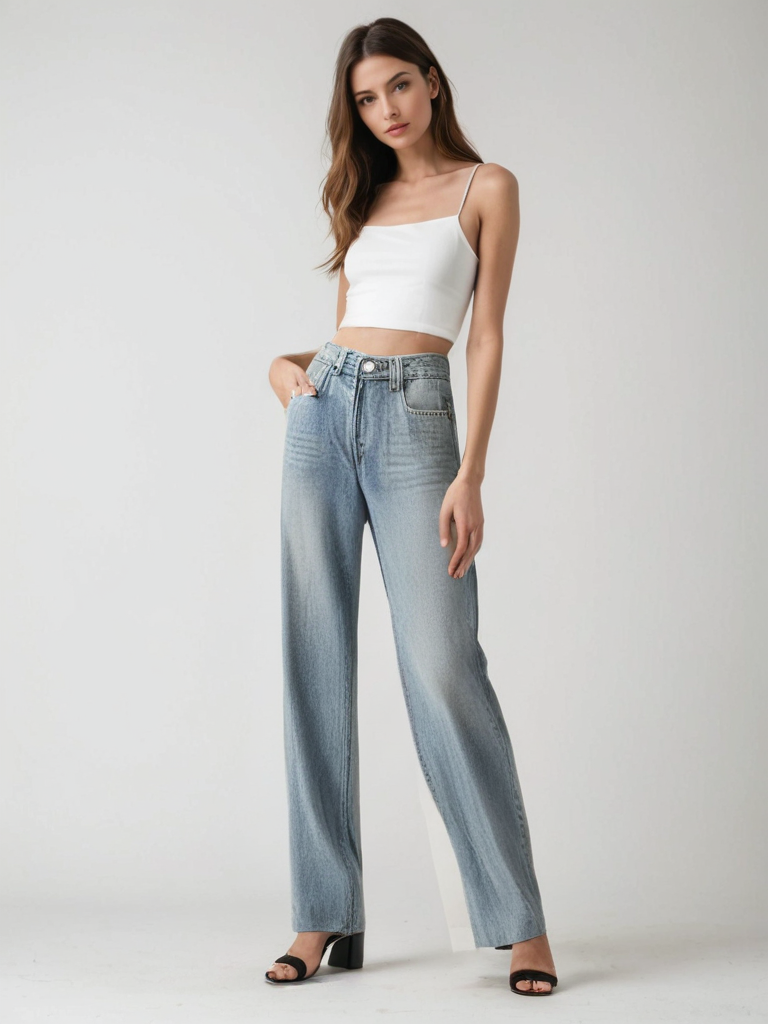 LJUSMODE™ | Vintage Utsvängd Jeans
