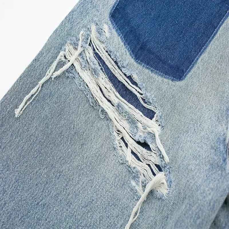 LJUSMODE™ | Jean Patchwork Zerstört