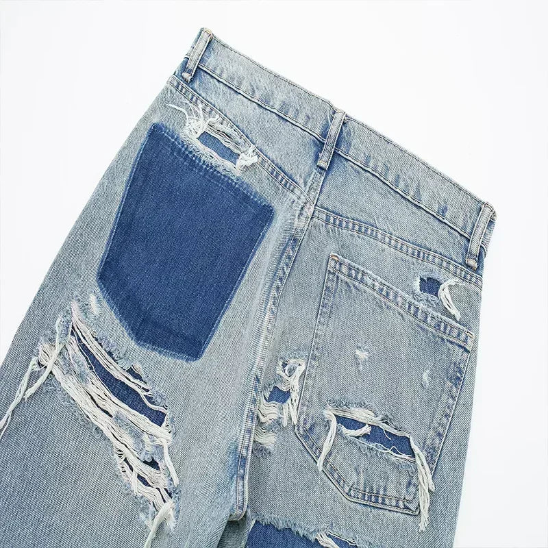 LJUSMODE™ | Jean Patchwork Zerstört