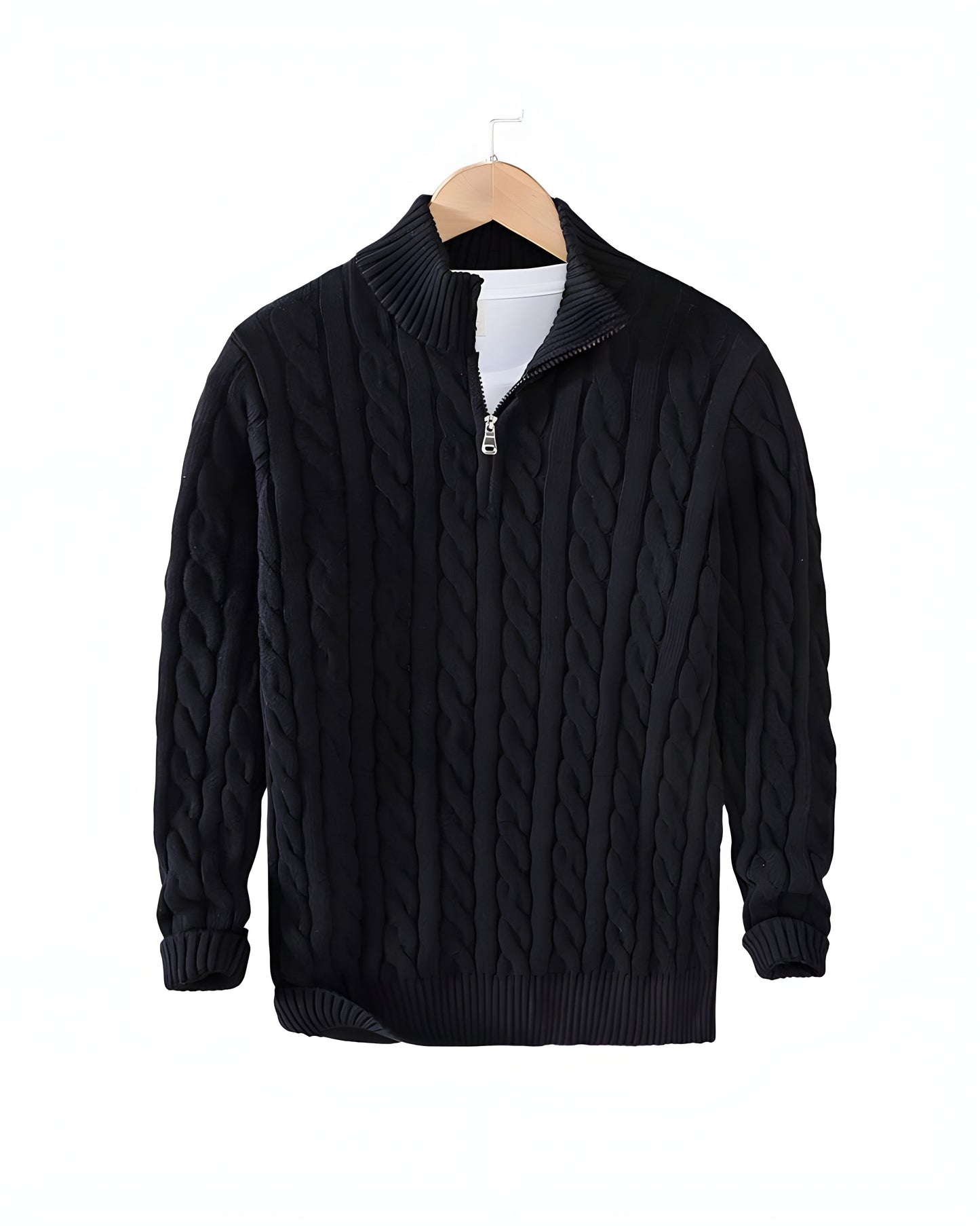 Ljusmode ™ | Stickad Half-Zip Tröja